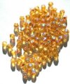 100 4mm Topaz AB English Cut Faceted Beads